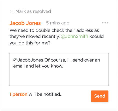 Confidentiality agreement comment box