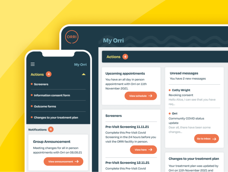 Healthtech digital product design and development for the Orri platform preview image