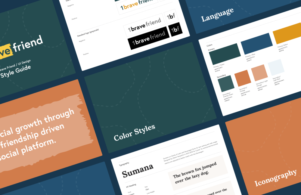 Images for the digital product's visual identity guide