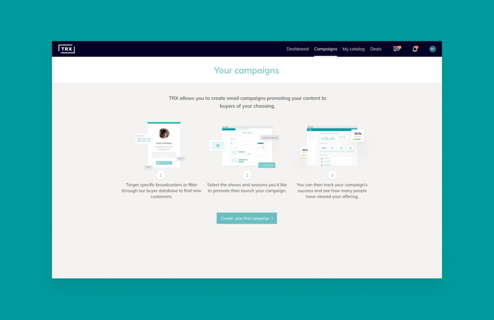 Landing page header design