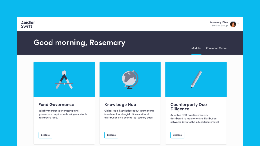 Zeidler Swift's landing page UI - a legal tech product design